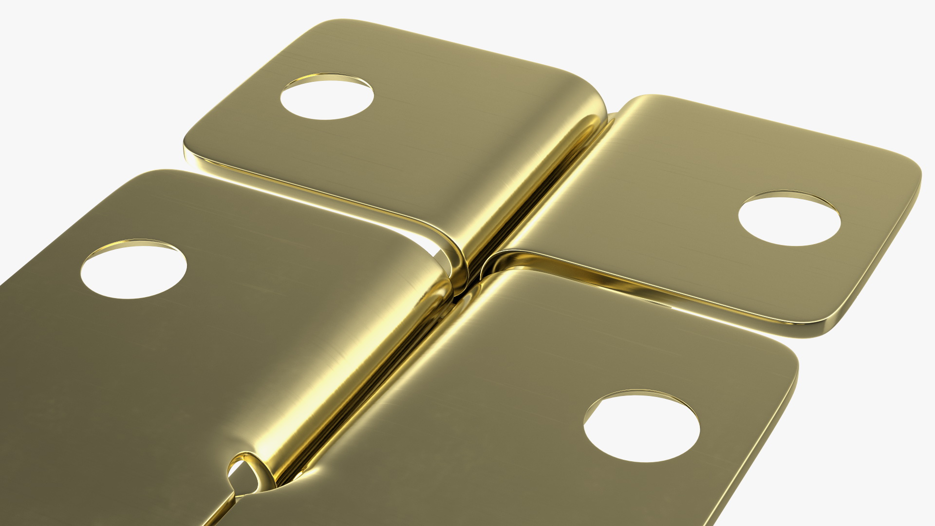 Door Latch Sliding Lock Brass 3D model