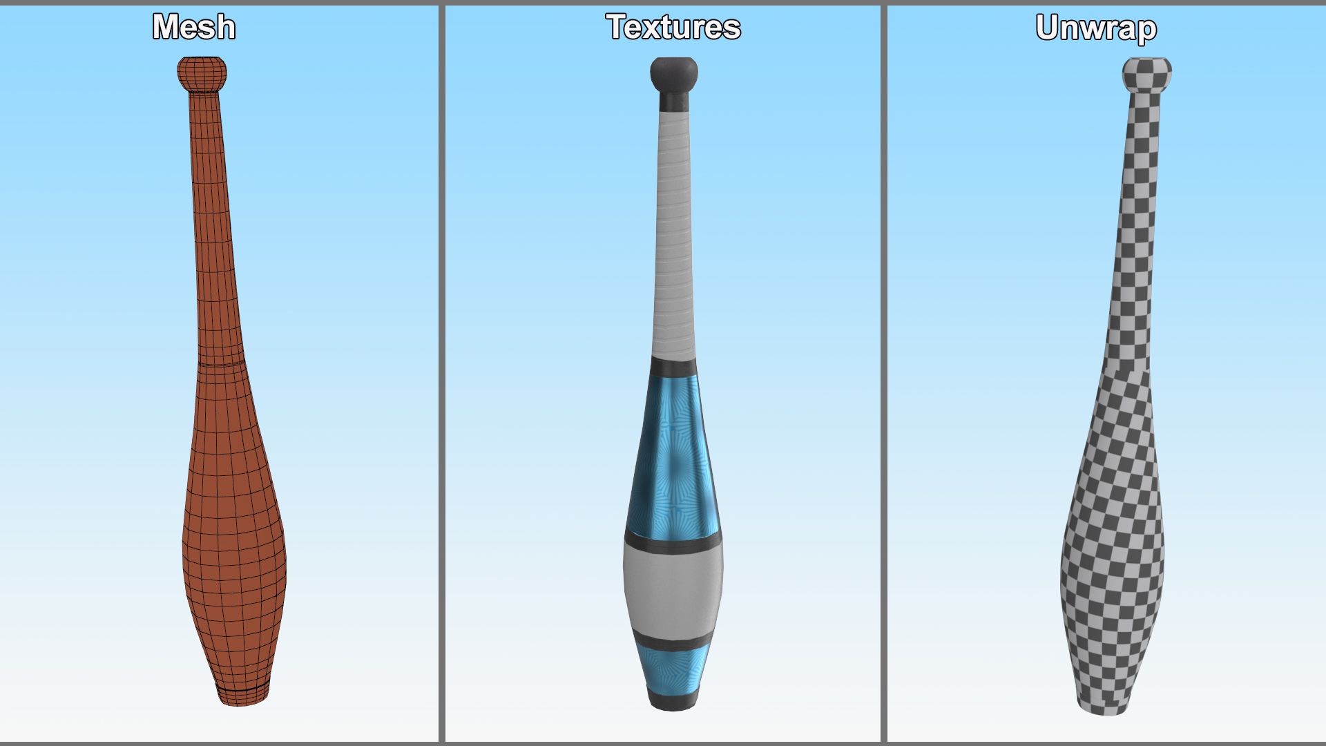 3D model Pirouette Clubs Blue