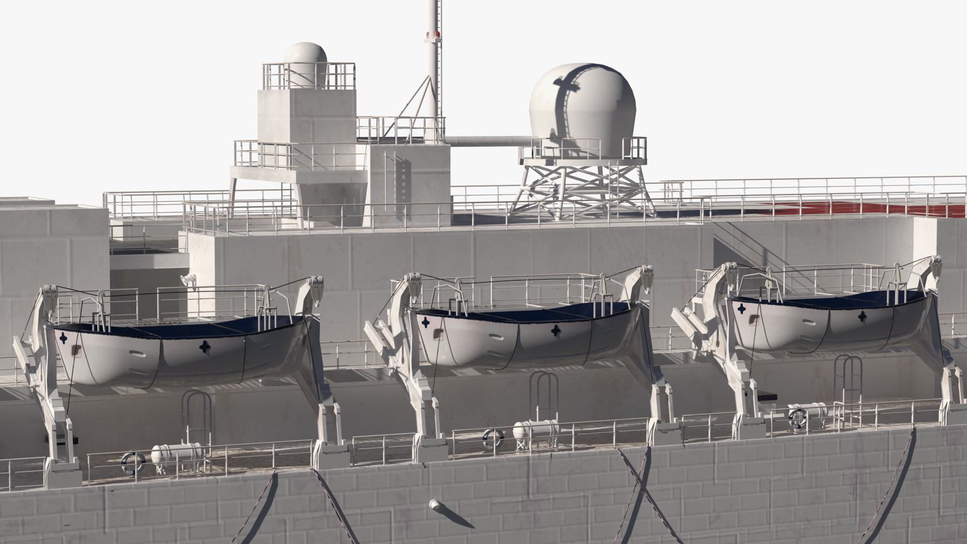 Hospital Ship with Medical Helicopter 3D