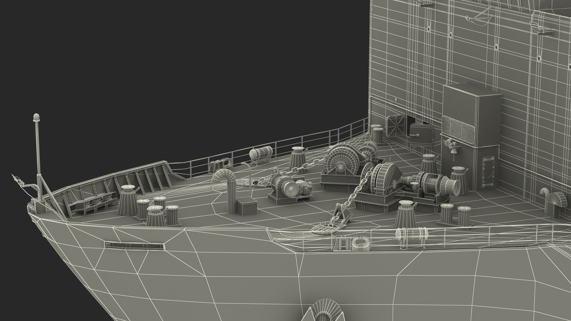 Hospital Ship with Medical Helicopter 3D