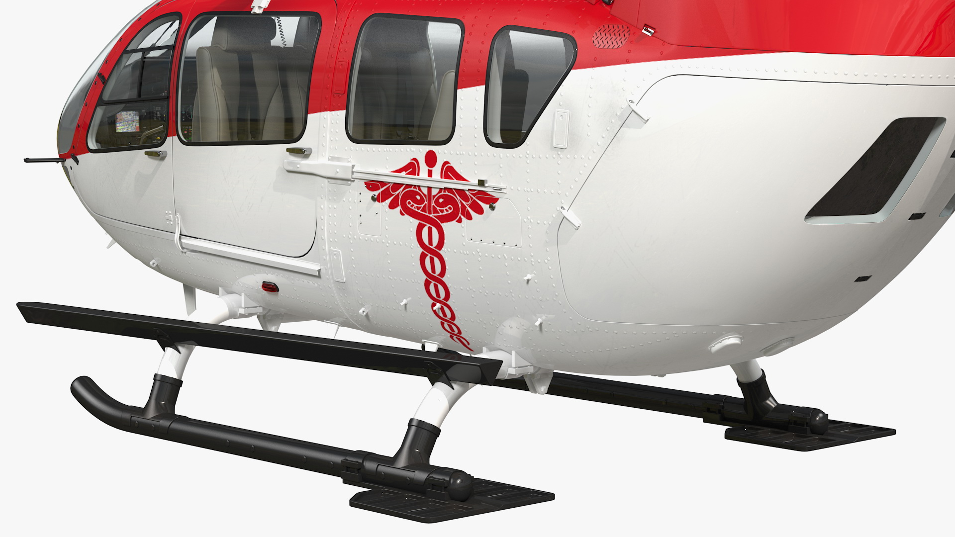 Hospital Ship with Medical Helicopter 3D