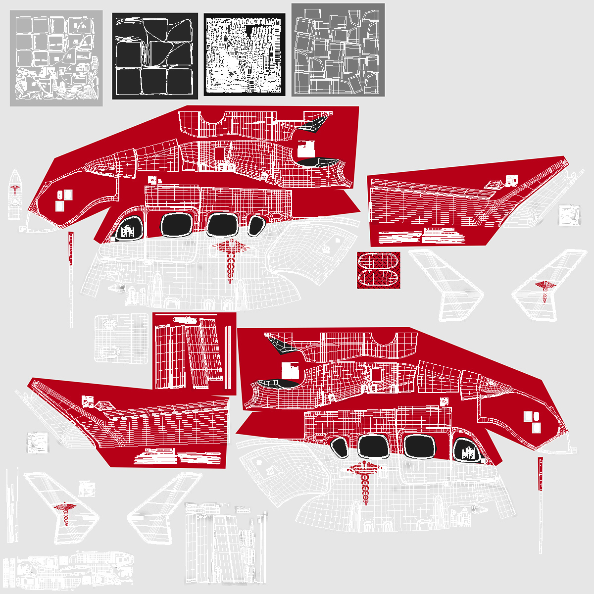 Hospital Ship with Medical Helicopter 3D