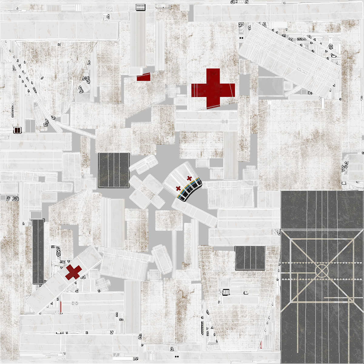 Hospital Ship with Medical Helicopter 3D