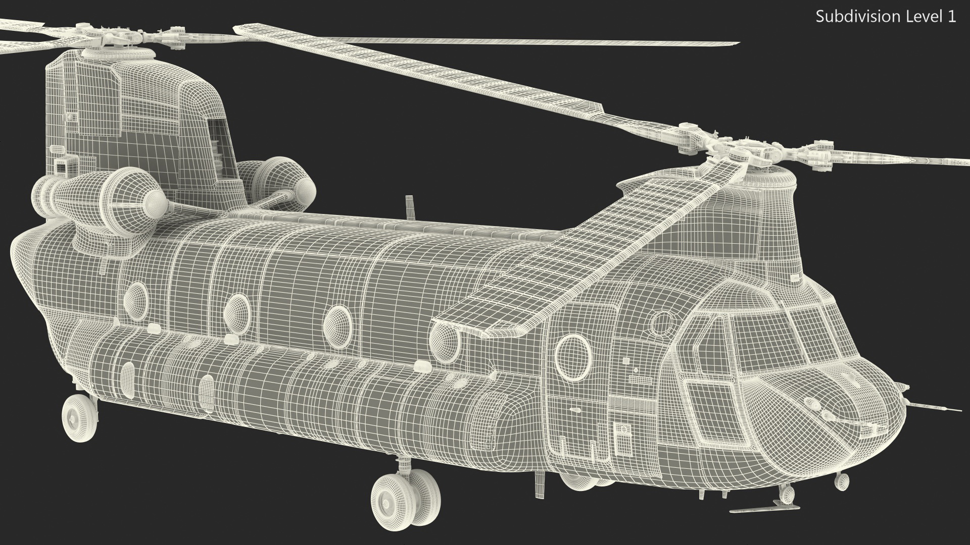 3D Hospital Ship Mercy with CH47 Chinook Helicopter model
