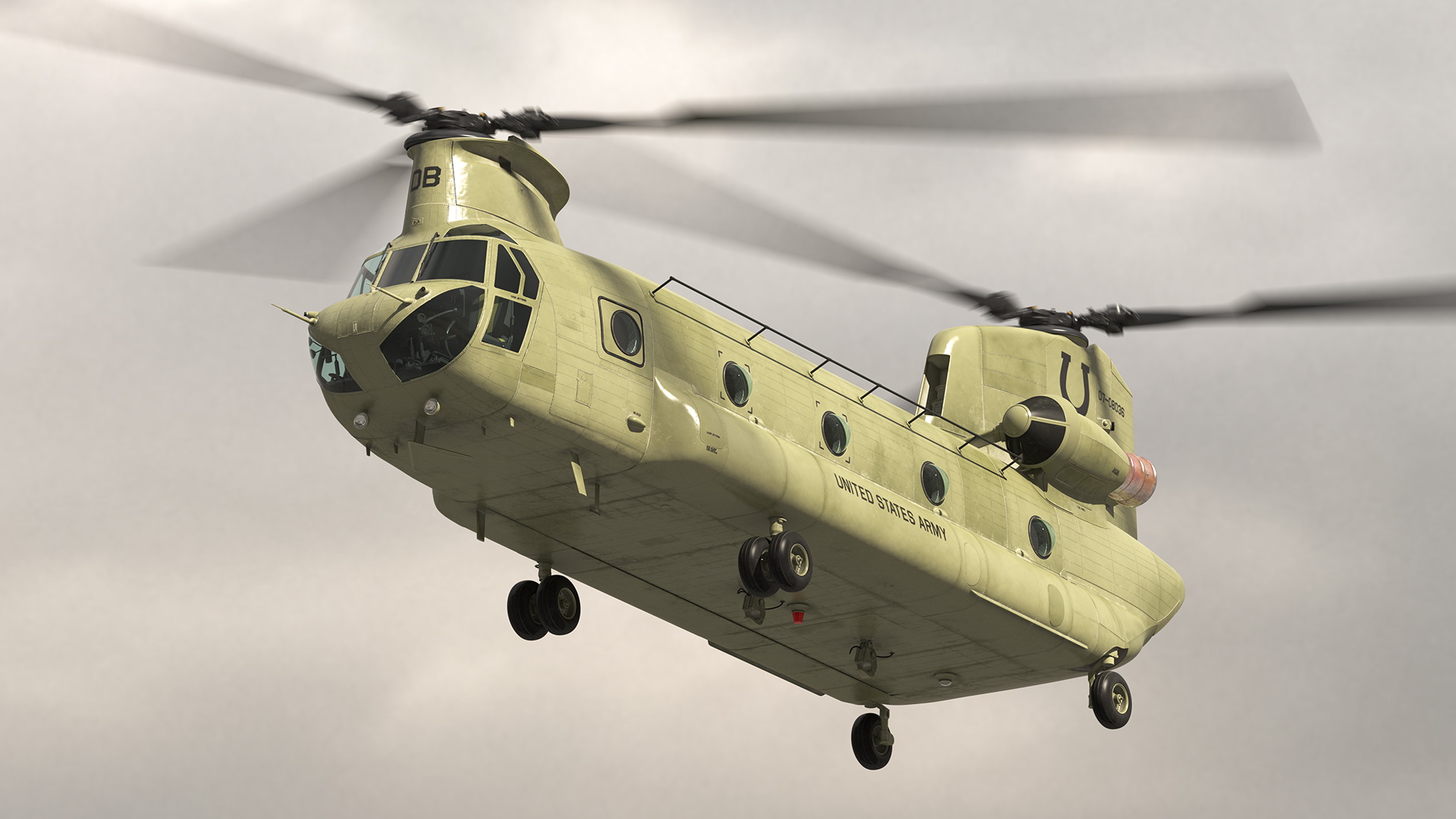 3D Hospital Ship Mercy with CH47 Chinook Helicopter model