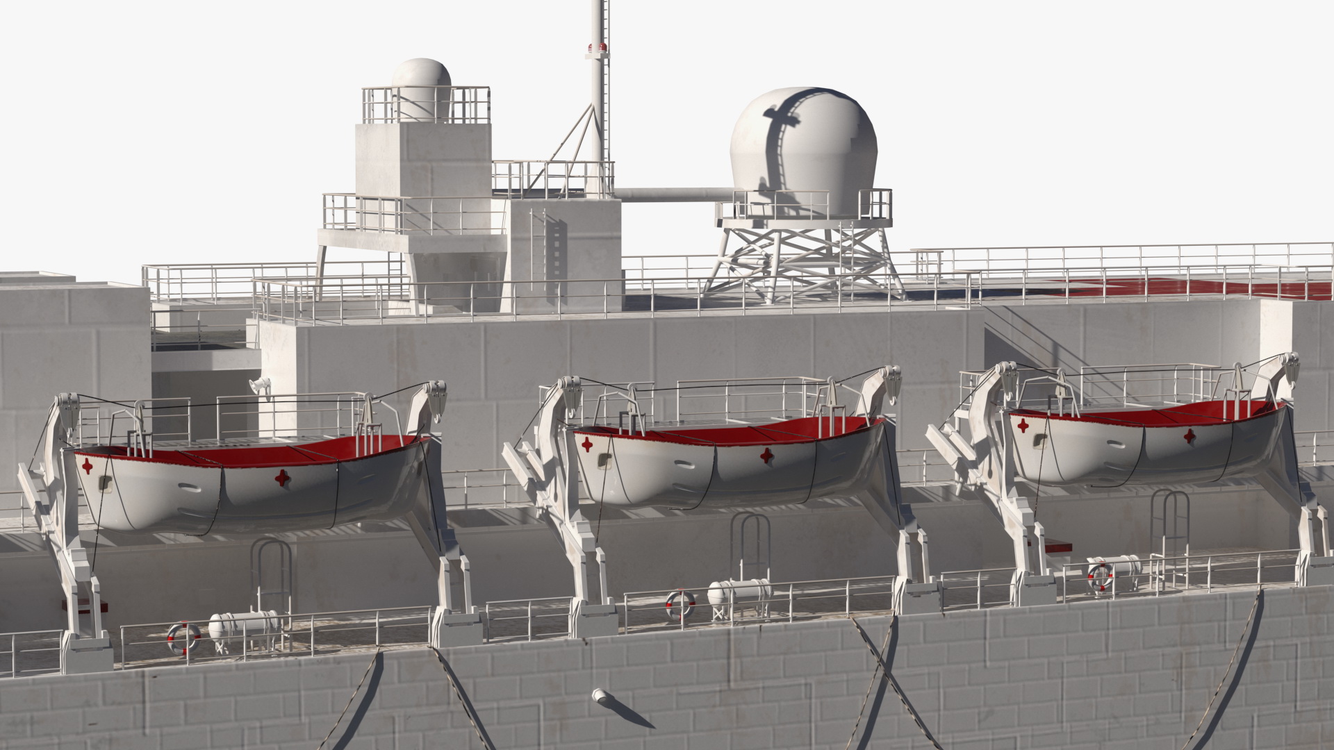 3D Hospital Ship Mercy with CH47 Chinook Helicopter model