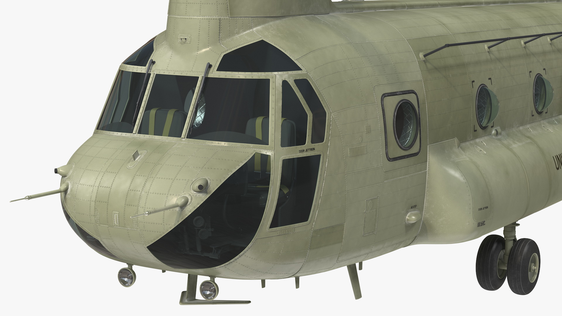 3D Hospital Ship Mercy with CH47 Chinook Helicopter model