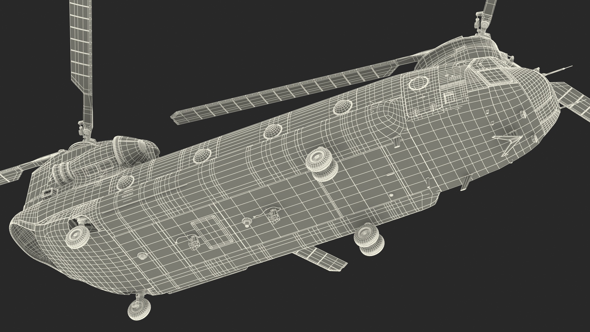 3D Hospital Ship Mercy with CH47 Chinook Helicopter model