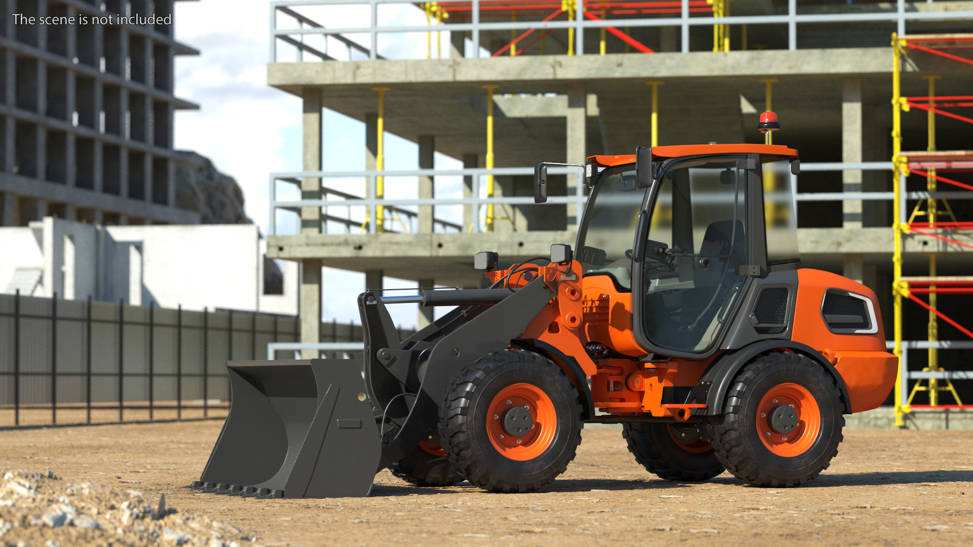 3D Electric Loader with Bucket Simple Interior model