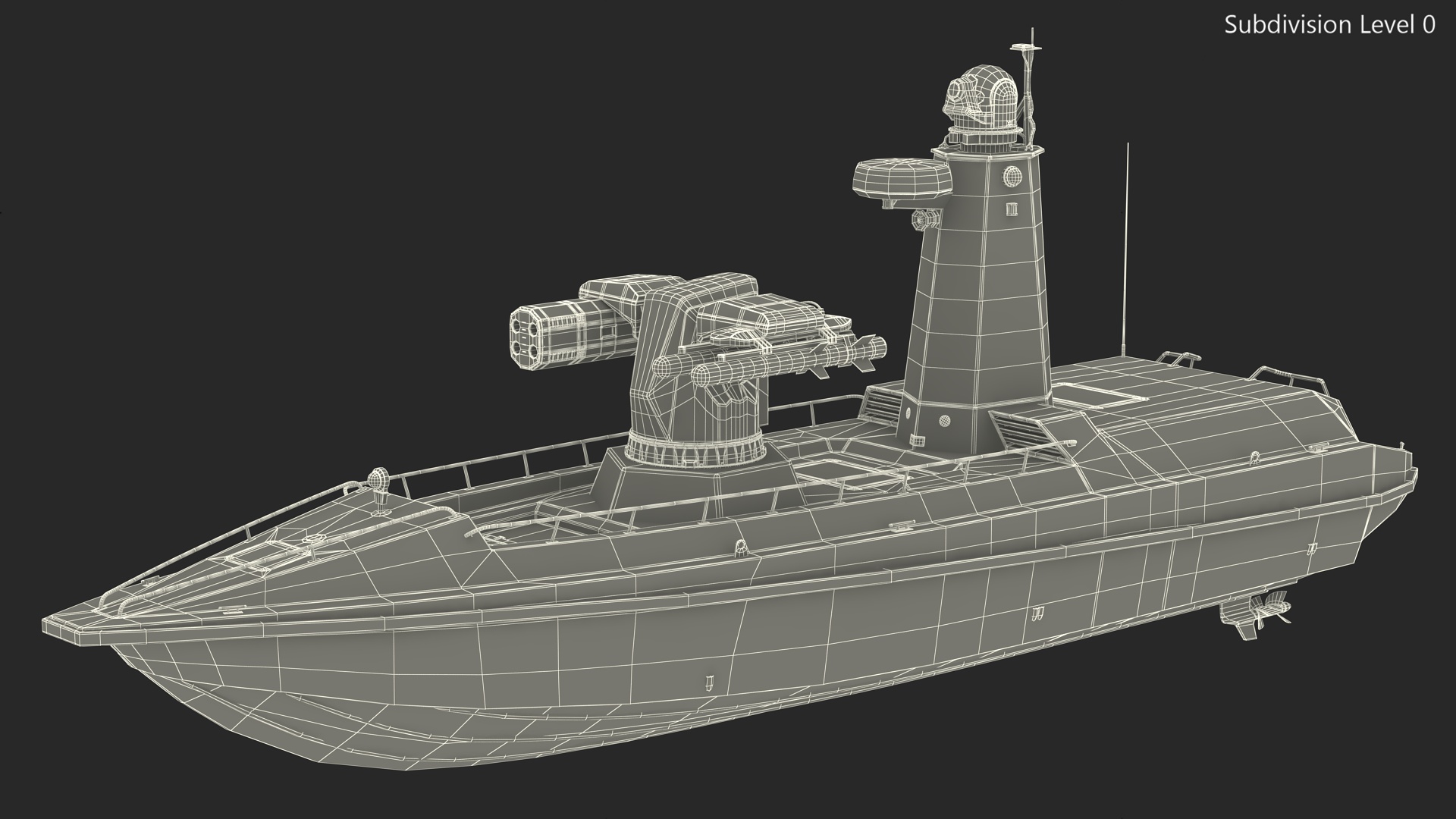 3D model Unmanned Patrol Boat