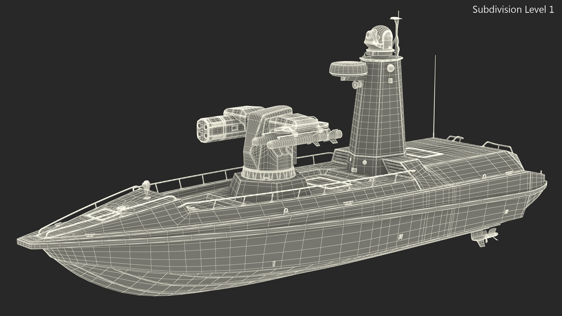 3D model Unmanned Patrol Boat