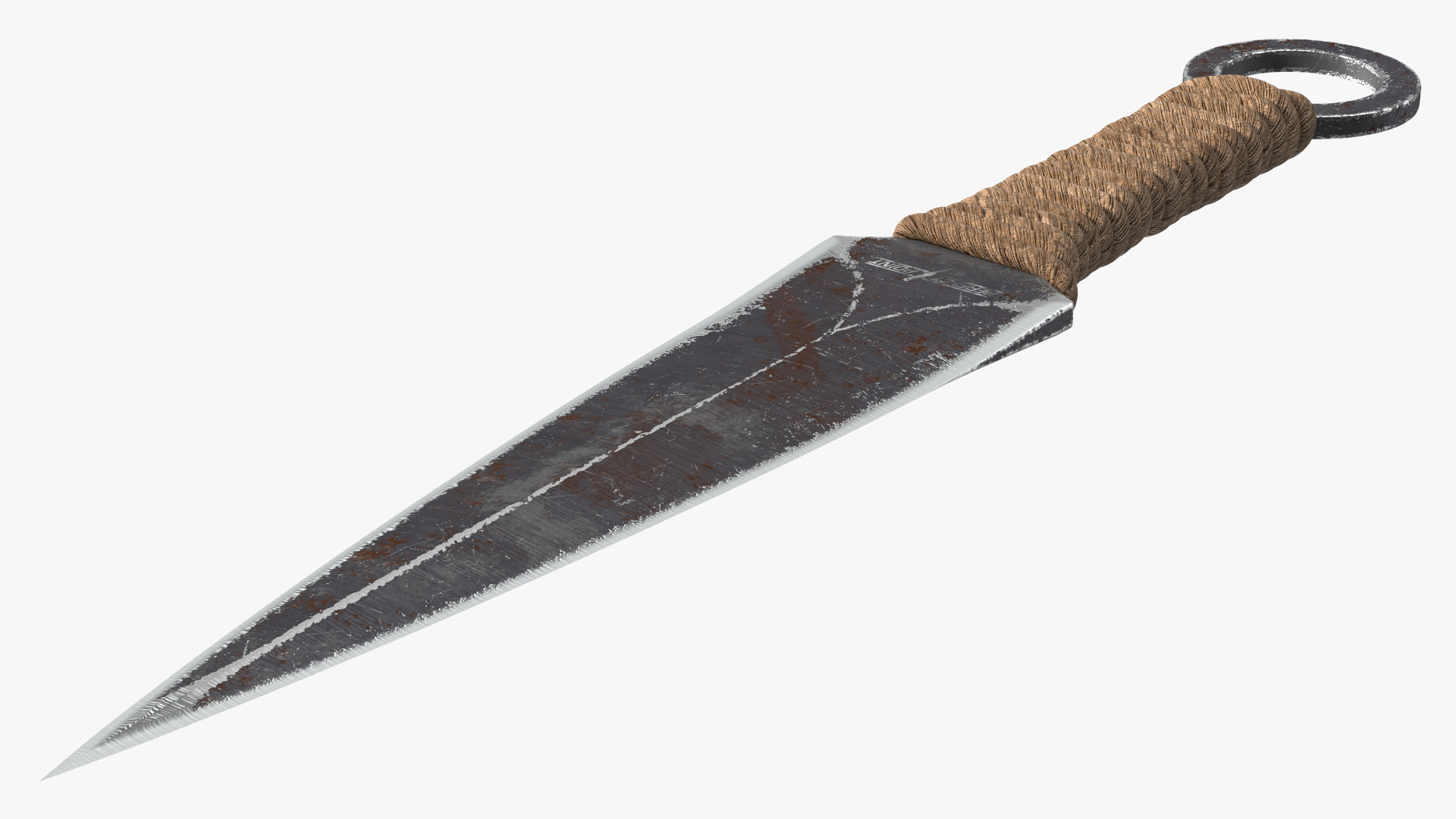 3D Combat Throwing Knife Worn