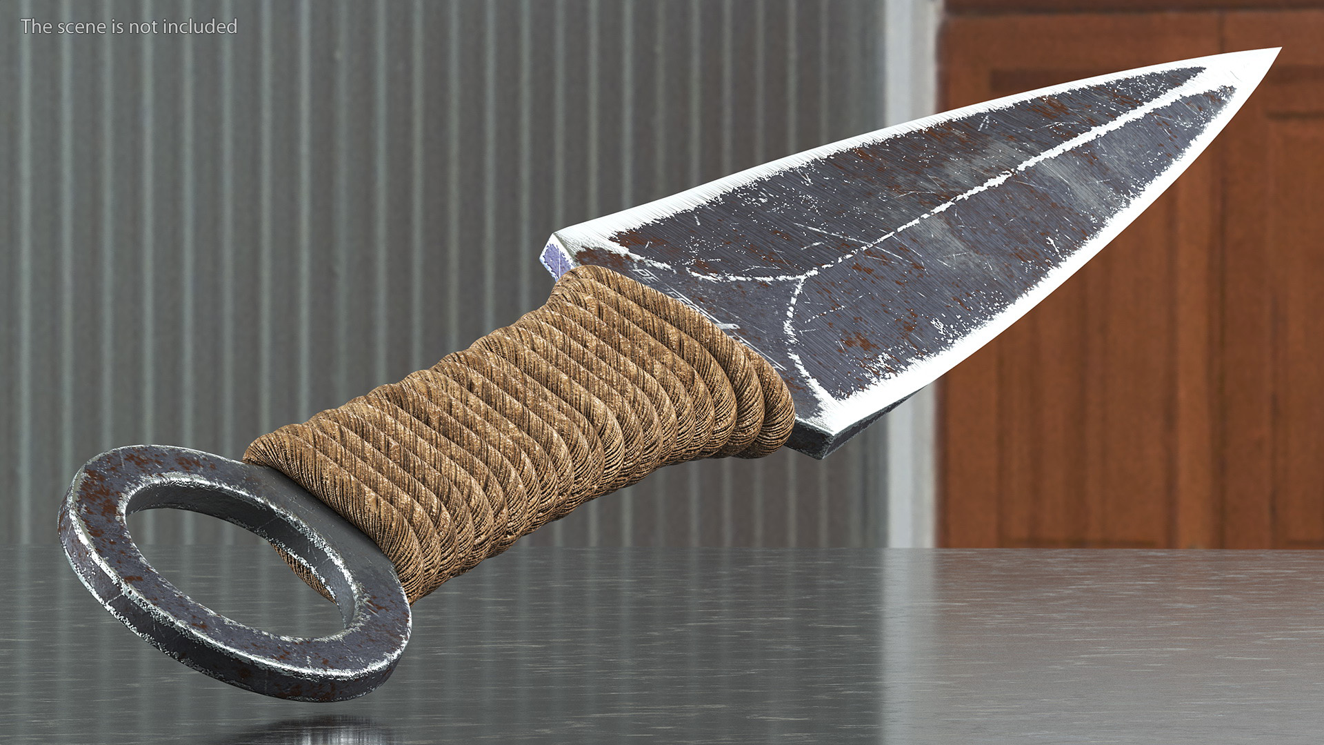 3D Combat Throwing Knife Worn