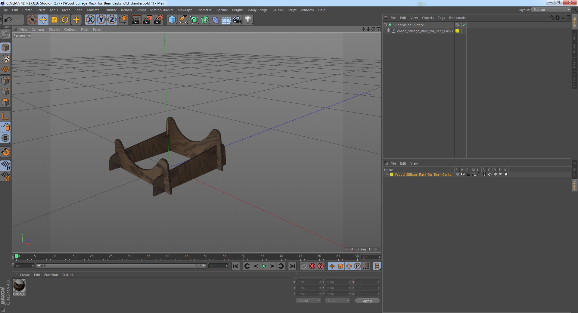 3D Wood Stillage Rack for Beer Casks model