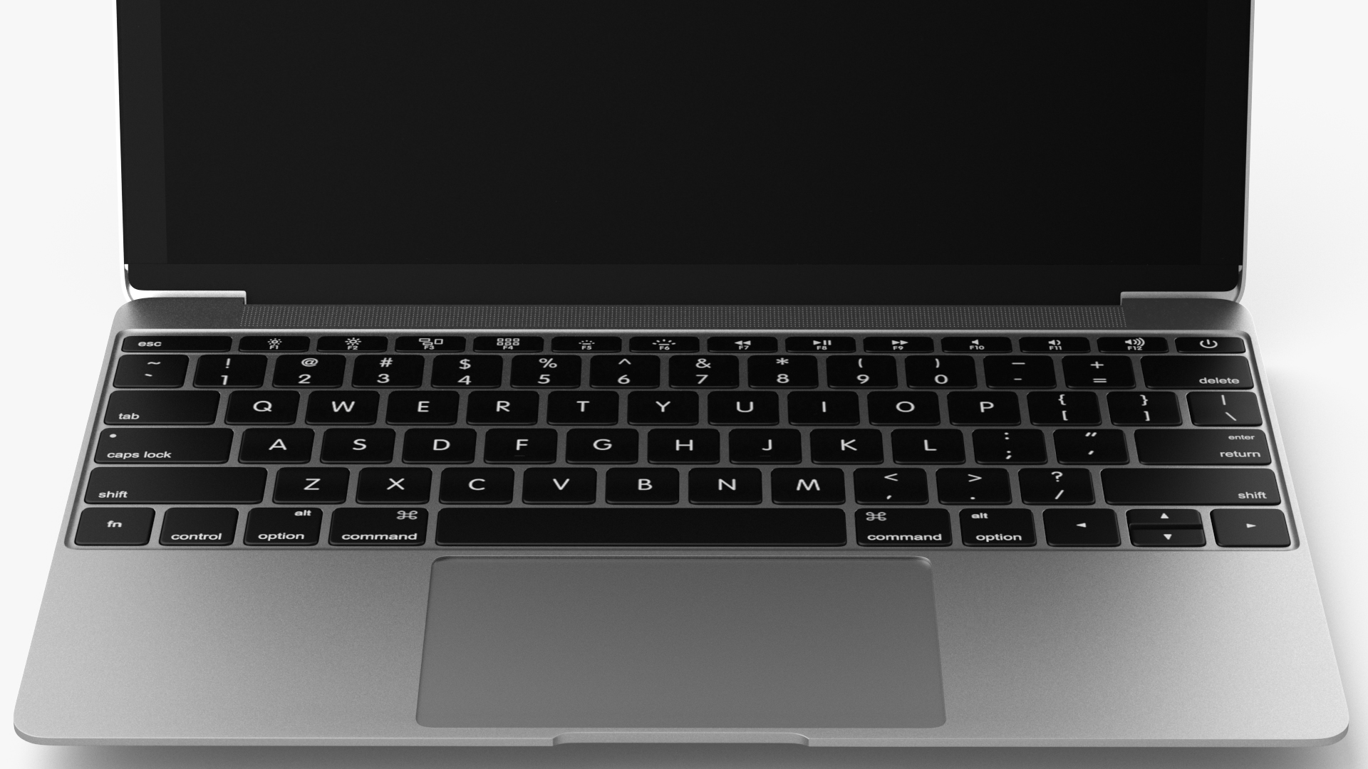 3D Silver Thin Laptop model