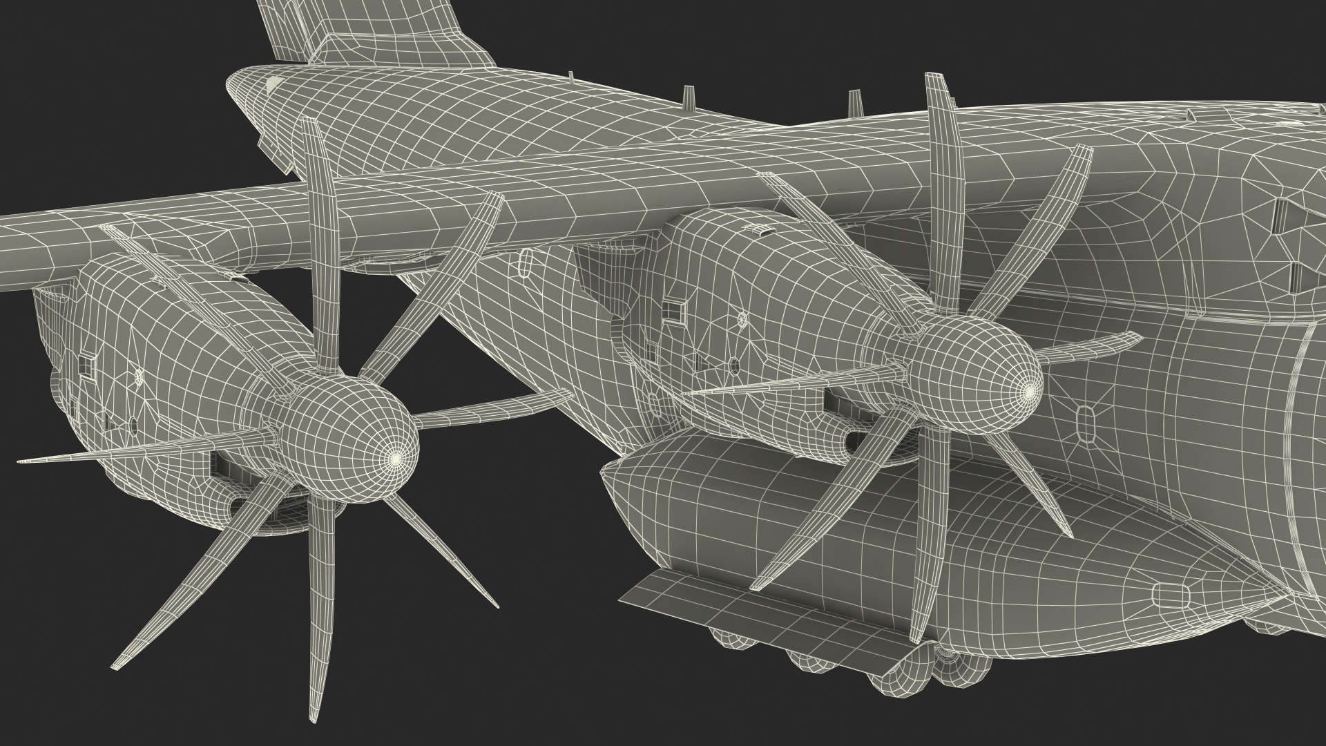 3D Airbus A400M Atlas Turboprop Military Transport Aircraft