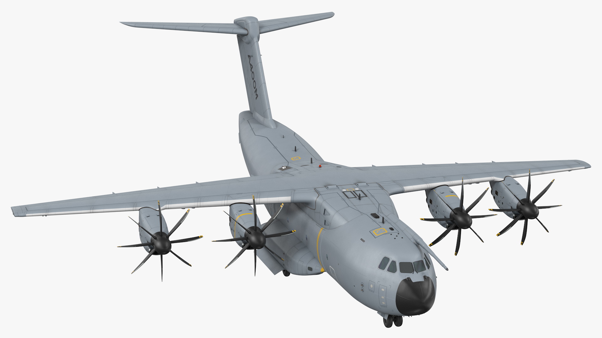 3D Airbus A400M Atlas Turboprop Military Transport Aircraft