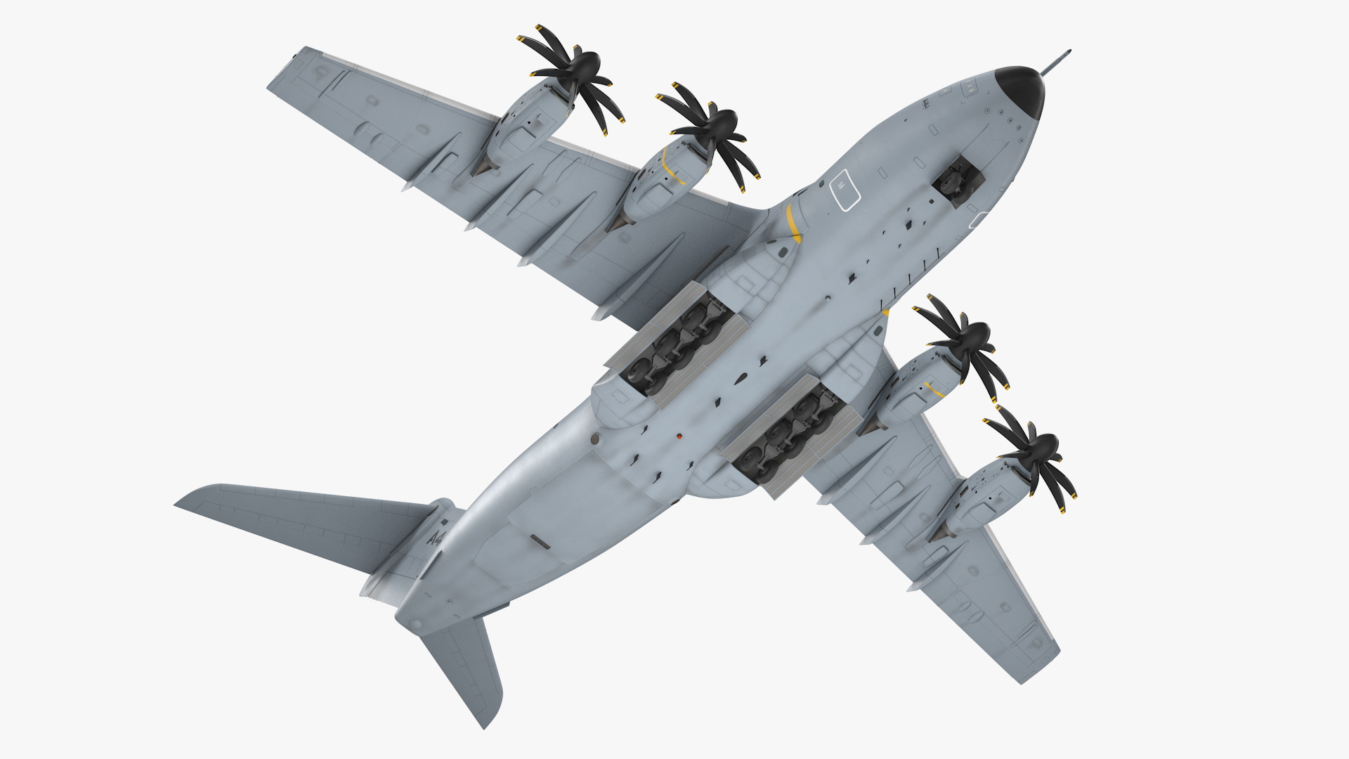 3D Airbus A400M Atlas Turboprop Military Transport Aircraft