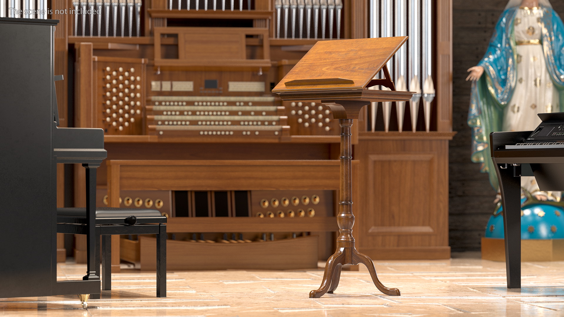 3D model Adjustable Vintage Music Stand
