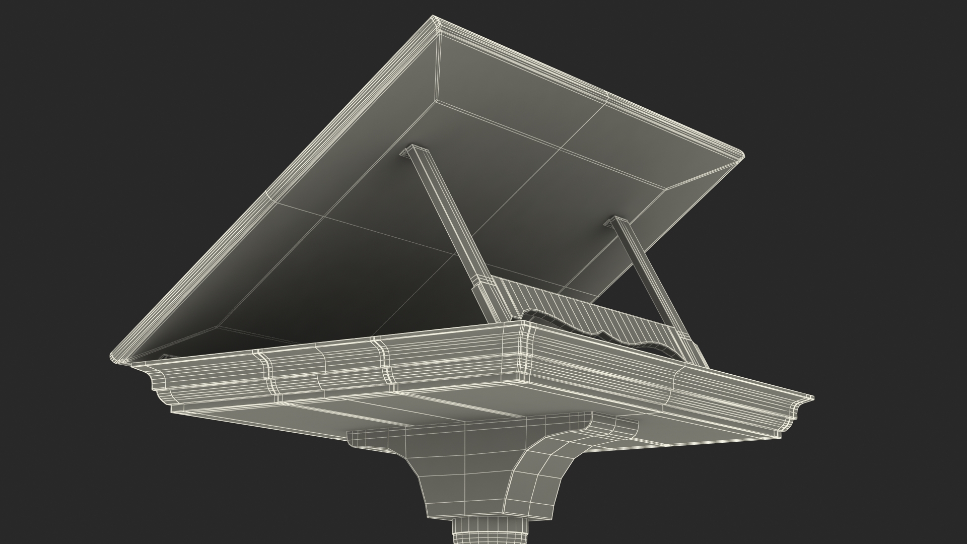 3D model Adjustable Vintage Music Stand