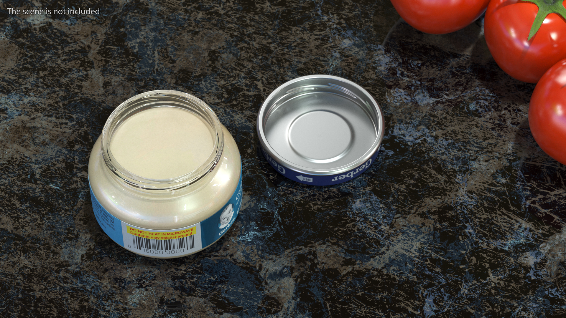 Chicken Baby Food Jar Gerber 71g 3D