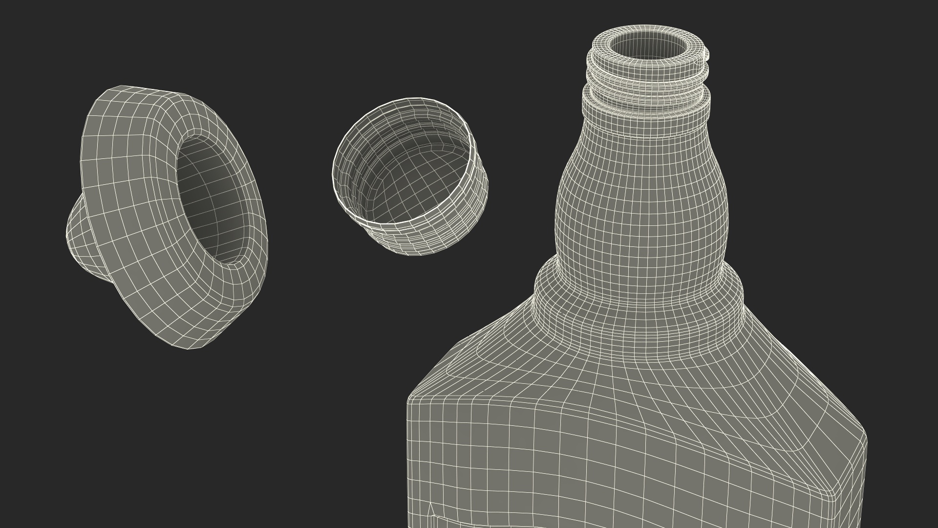 3D Margarita Cocktail Glass with Bottle