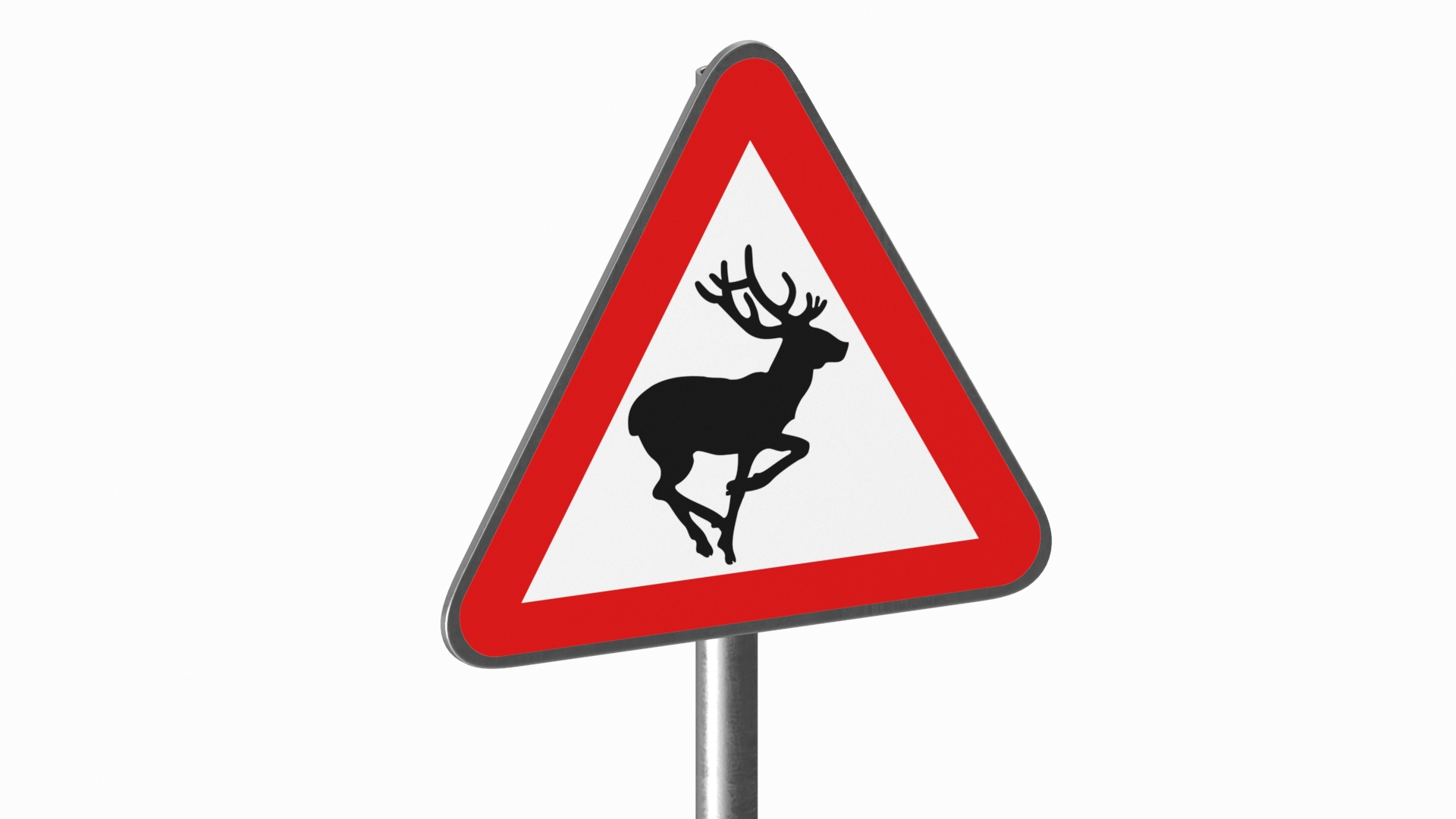 Road Sign Wild Animals 3D