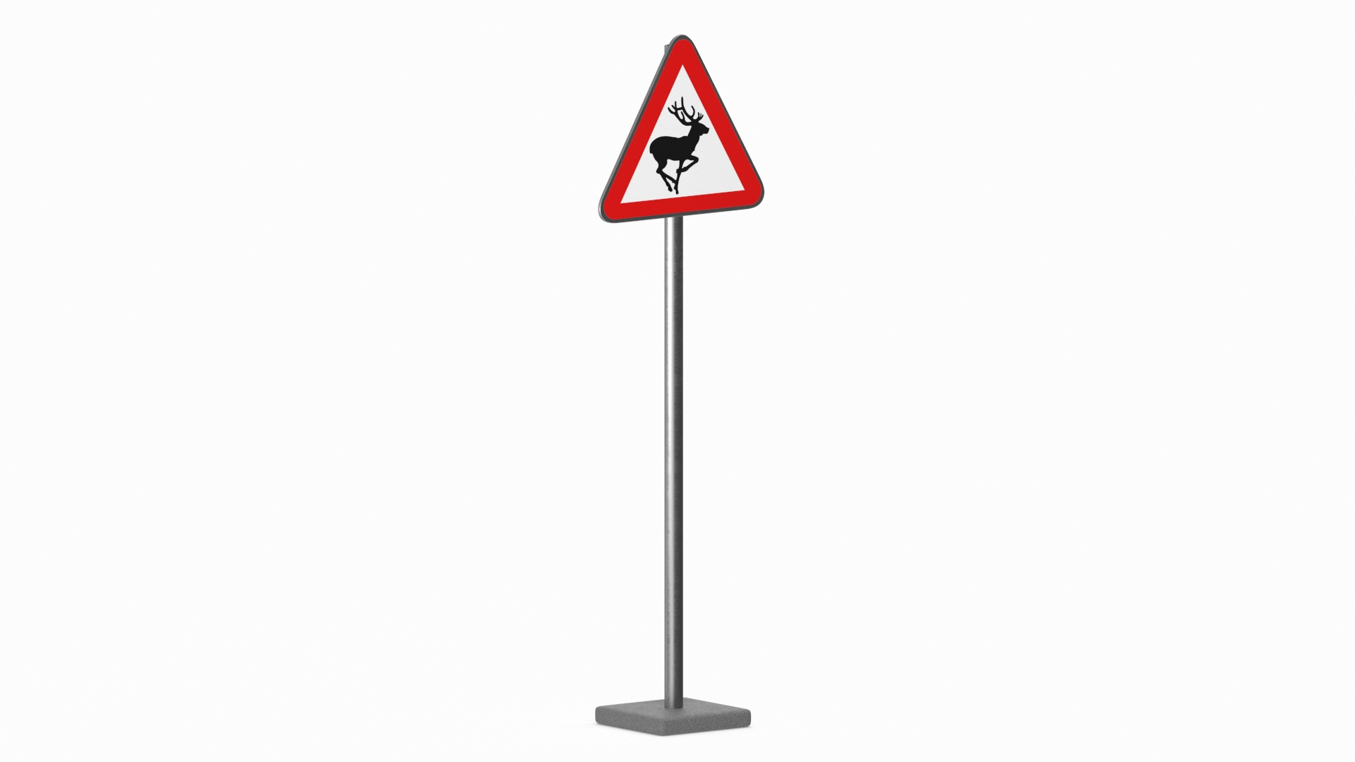 Road Sign Wild Animals 3D