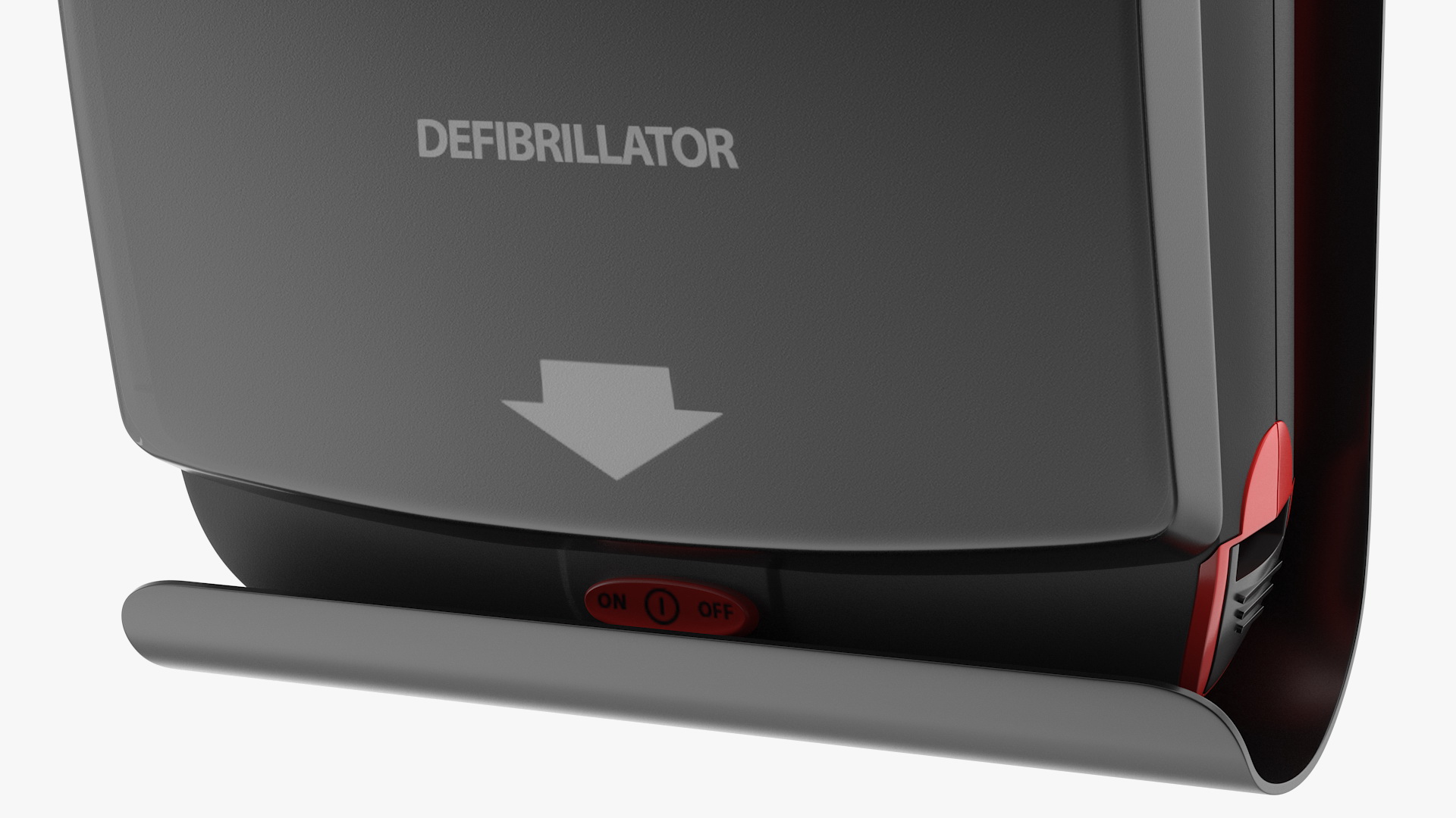 3D Automated External Defibrillator on Wall Bracket model
