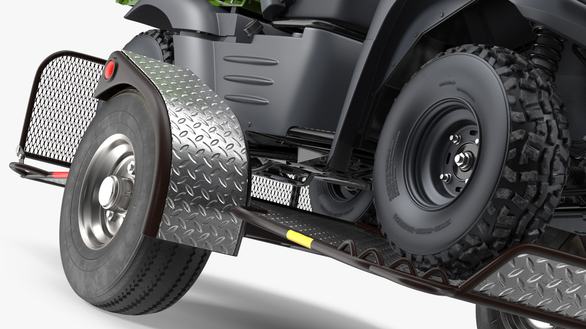 ATV Trailer with 4x4 Quadrocycle 3D