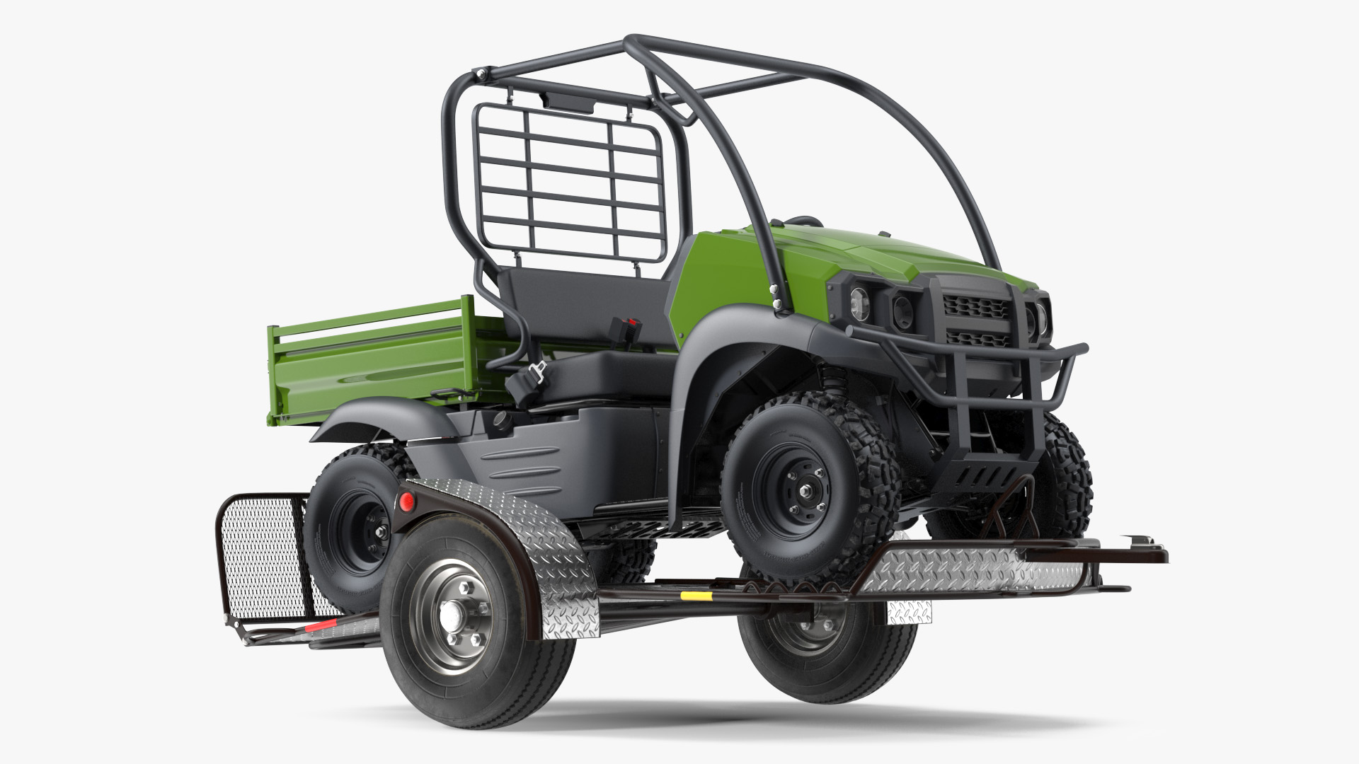 ATV Trailer with 4x4 Quadrocycle 3D