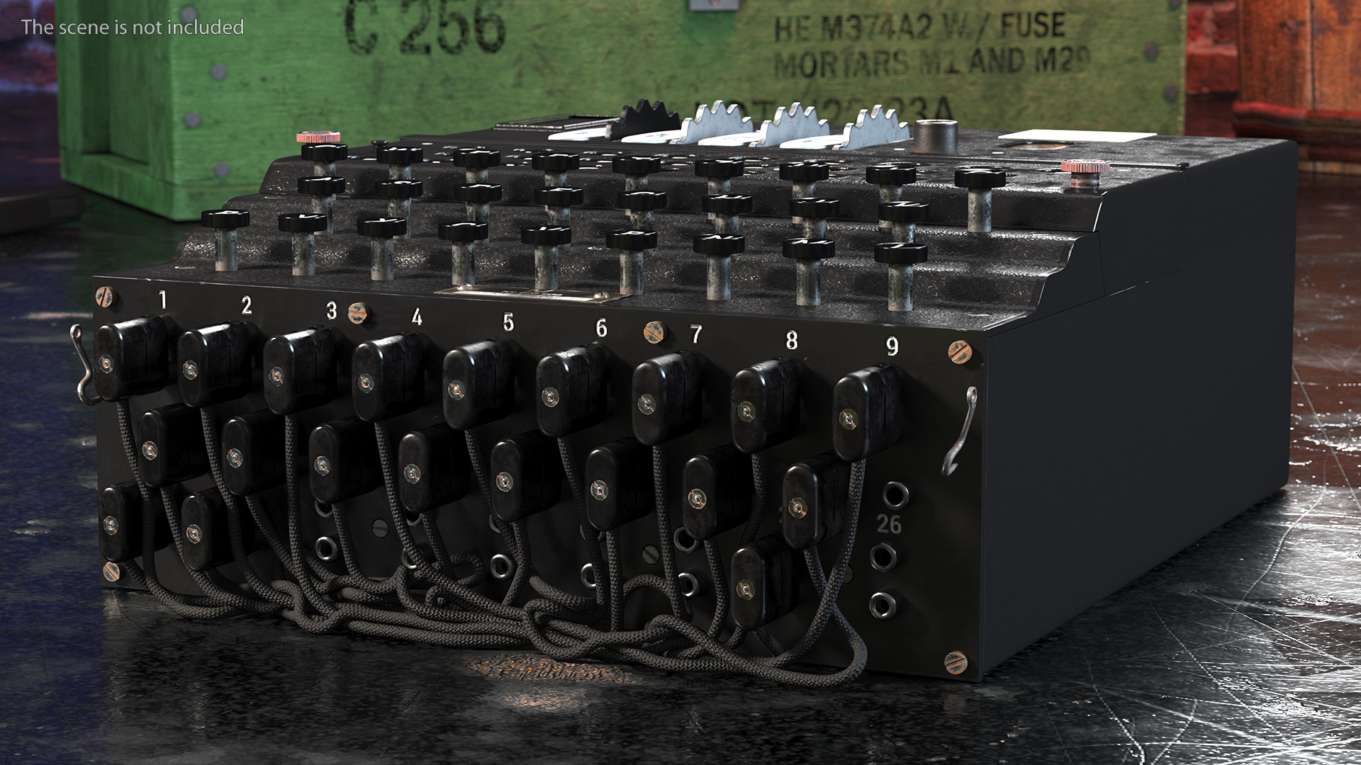 Enigma M4 Cipher Machine 3D model