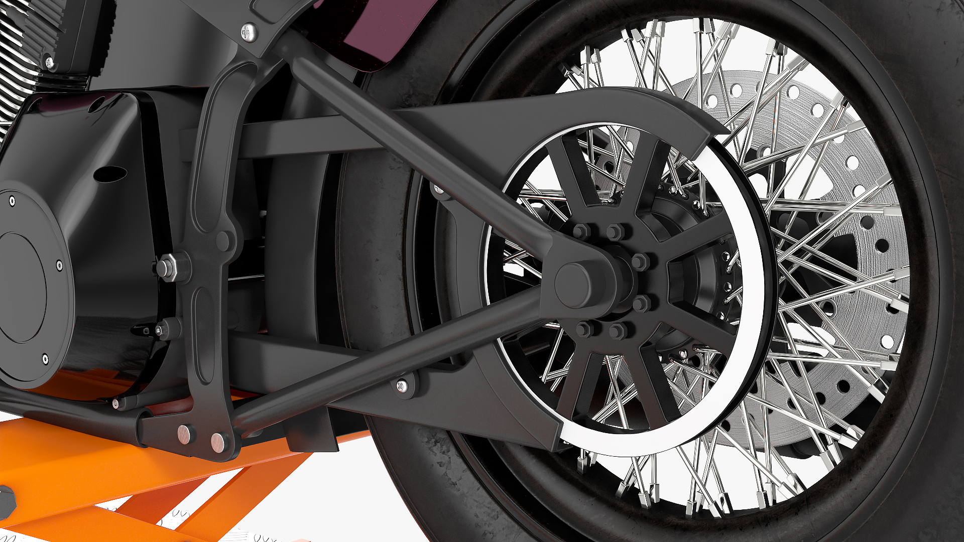 3D Portable Lift Kit with Motorcycle model