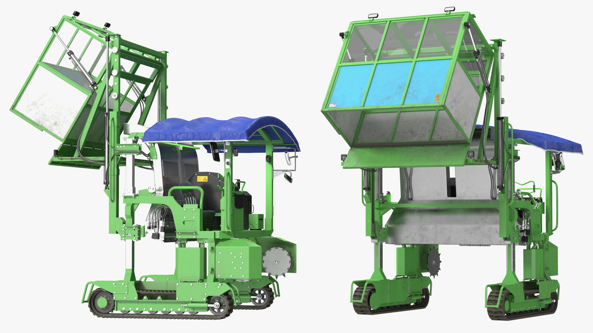 3D model Self Propelled Tea Leaf Harvester Rigged