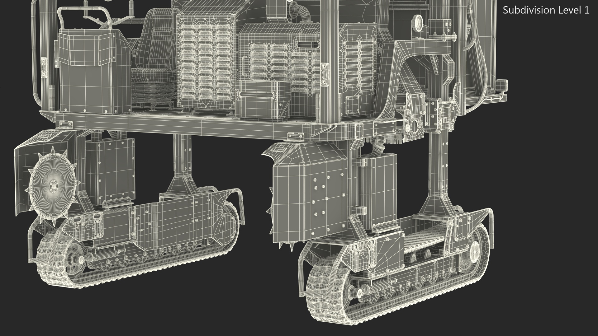 3D model Self Propelled Tea Leaf Harvester Rigged