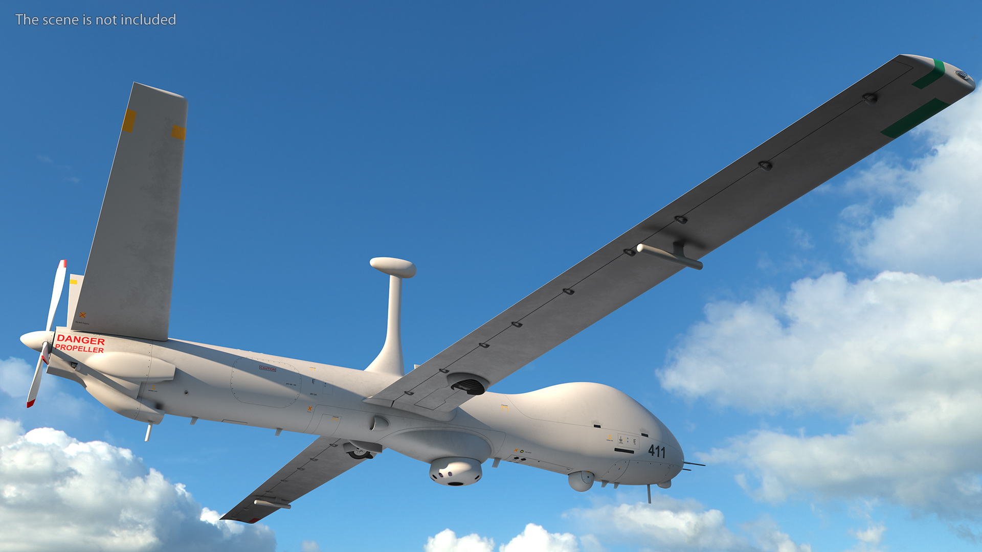 Elbit Hermes 900 UAV Flight 3D