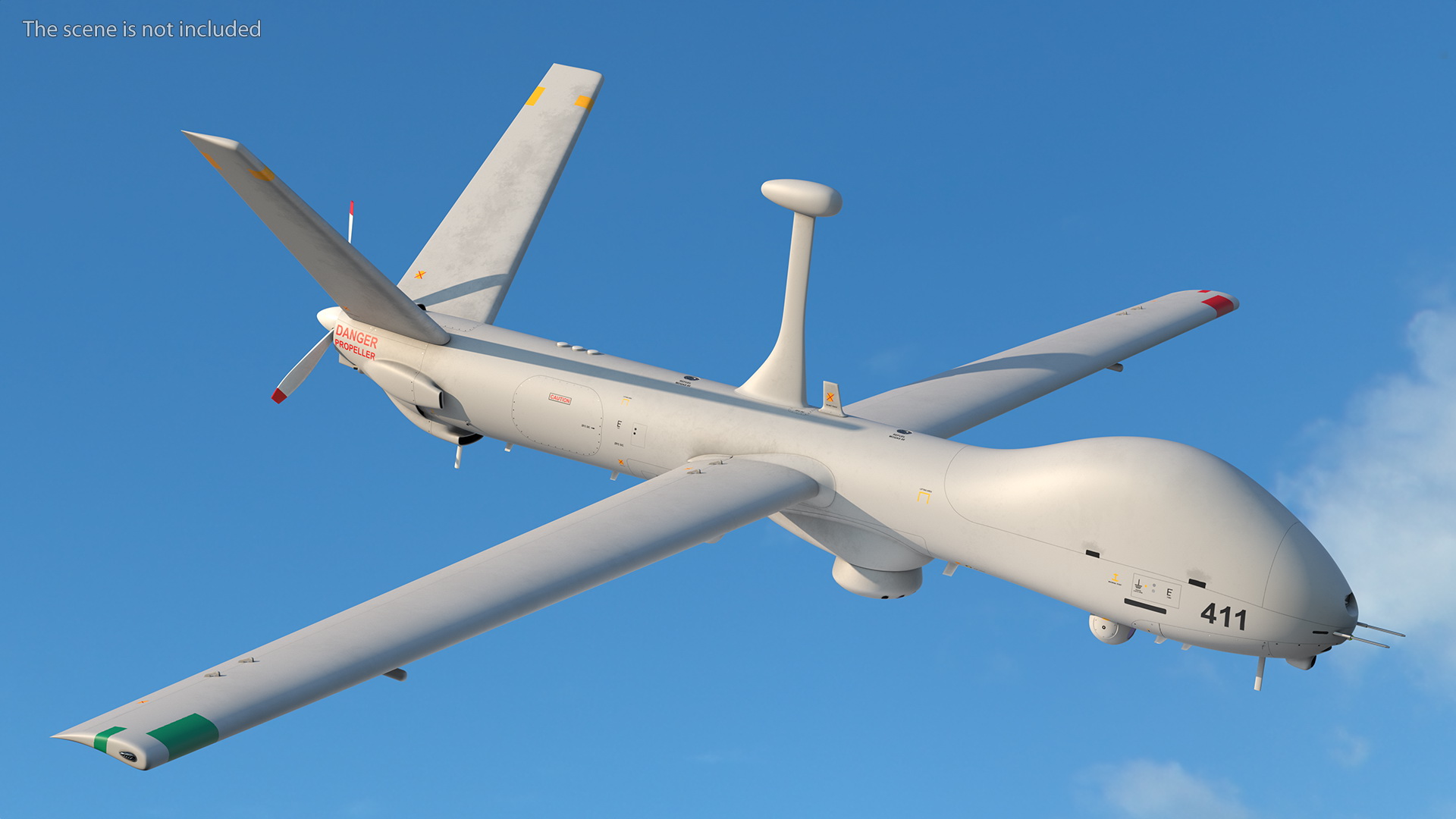 Elbit Hermes 900 UAV Flight 3D