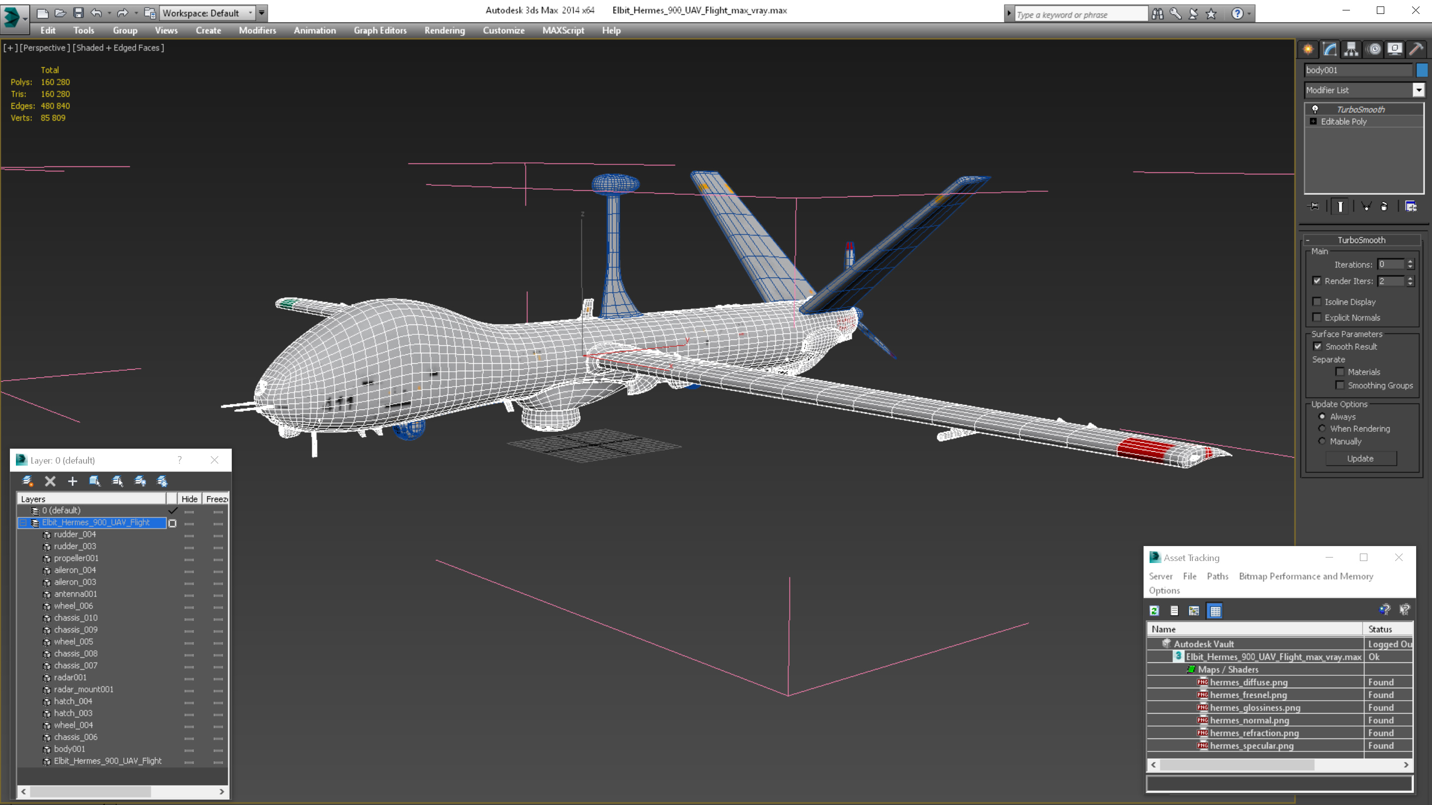 Elbit Hermes 900 UAV Flight 3D