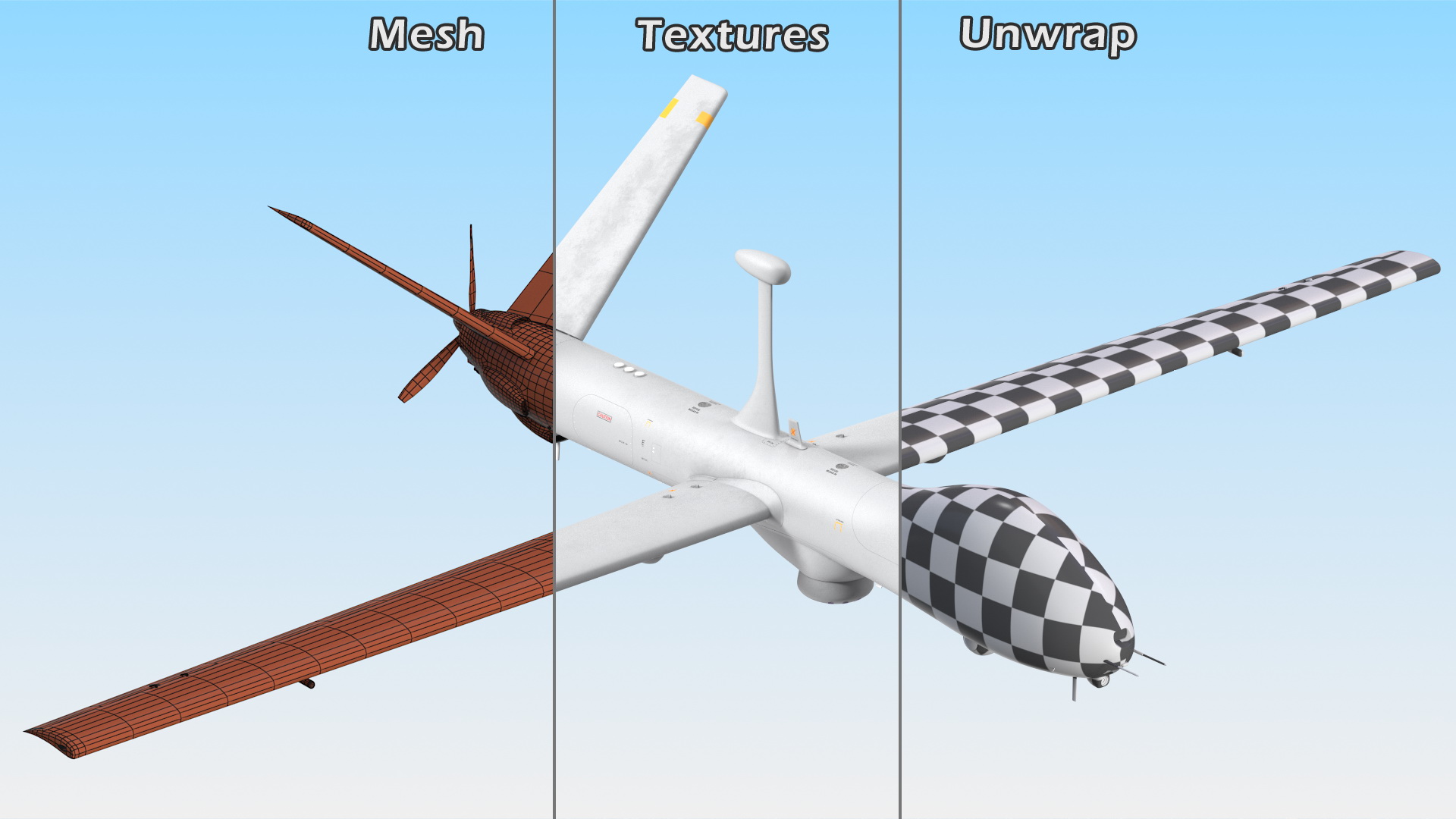 Elbit Hermes 900 UAV Flight 3D