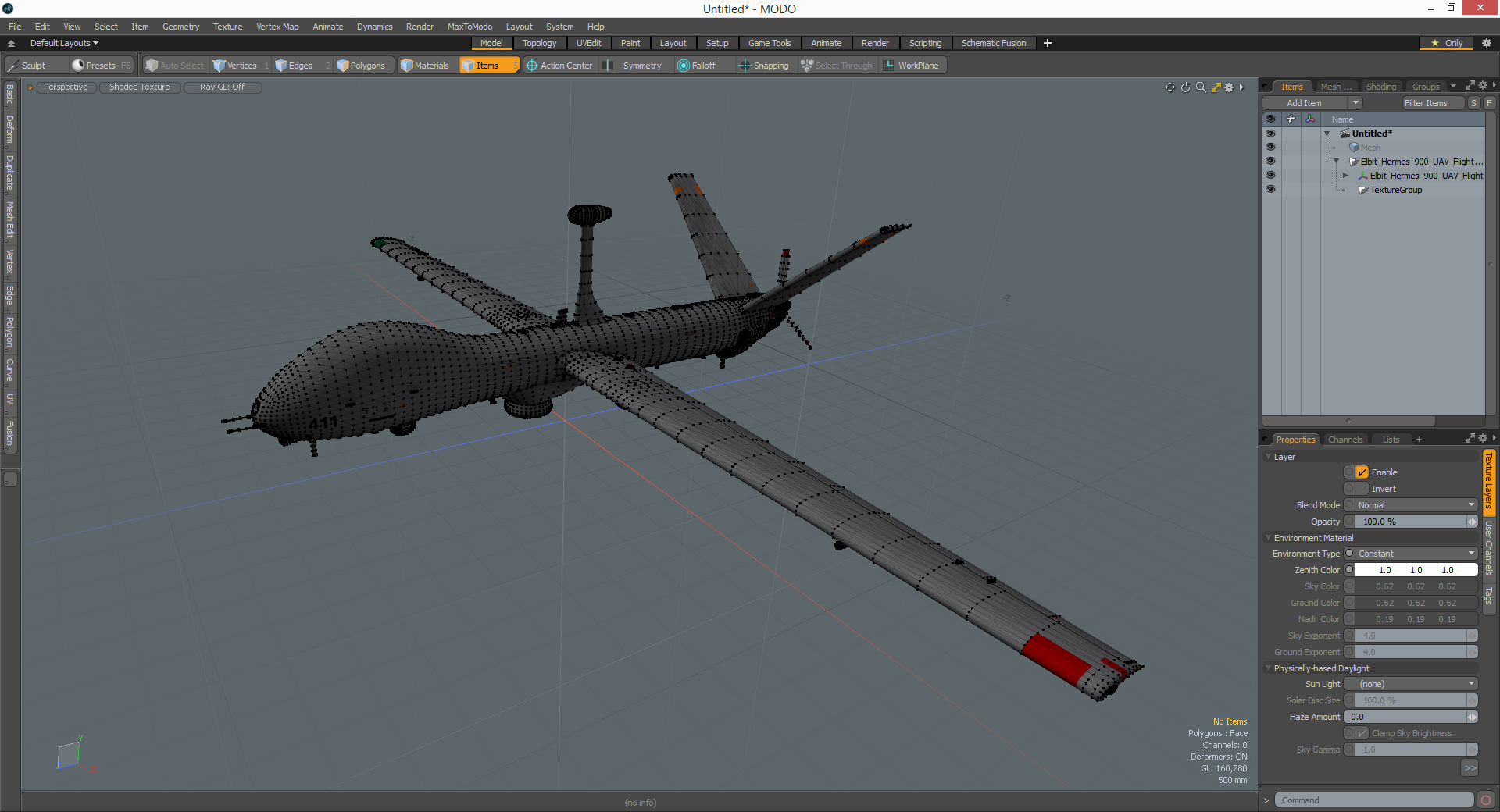 Elbit Hermes 900 UAV Flight 3D