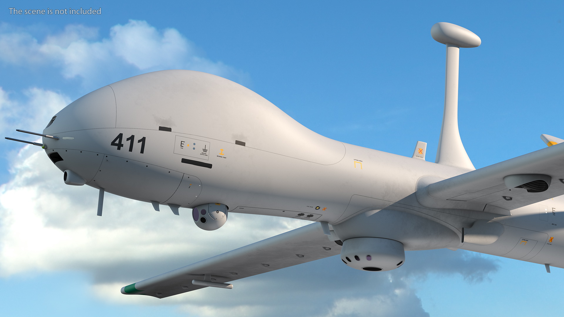 Elbit Hermes 900 UAV Flight 3D