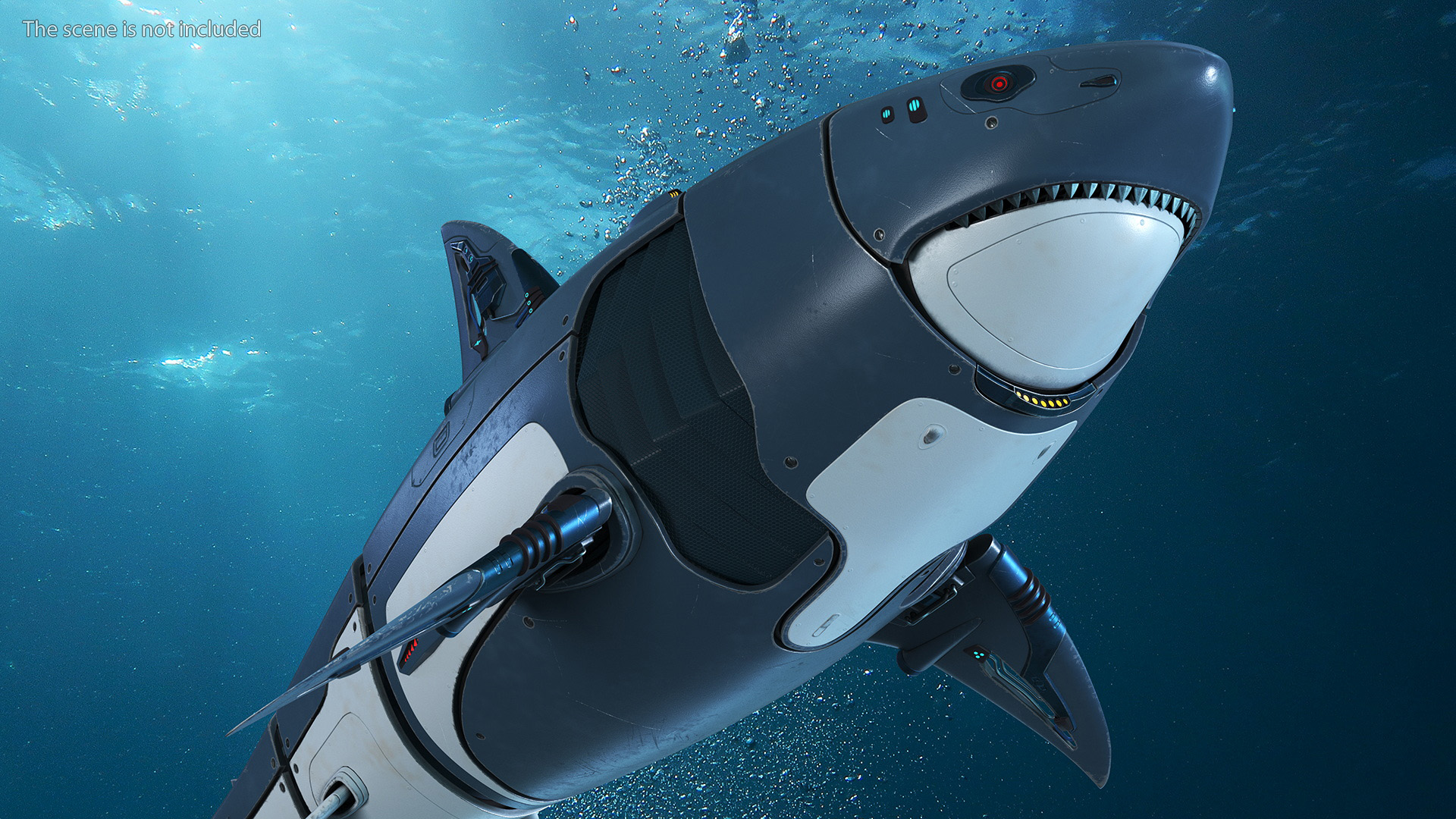 Shark Robot Rigged for Maya 3D