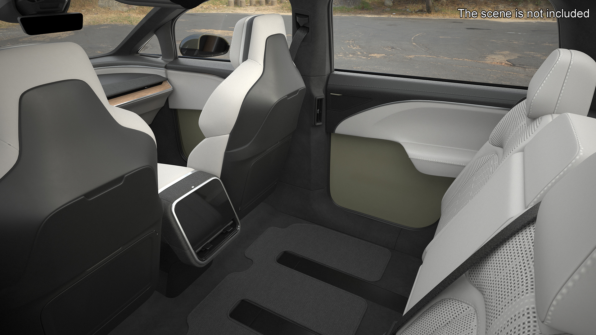 Lucid Gravity 2024 Electric SUV Olive Color Simplified 3D model