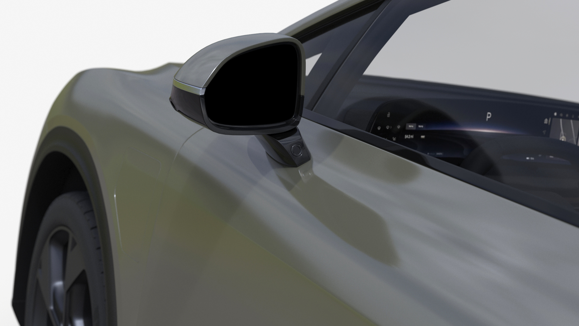Lucid Gravity 2024 Electric SUV Olive Color Simplified 3D model