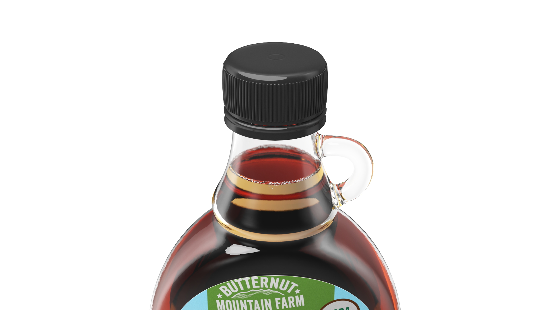 Organic Maple Syrup Glass Bottle 3D