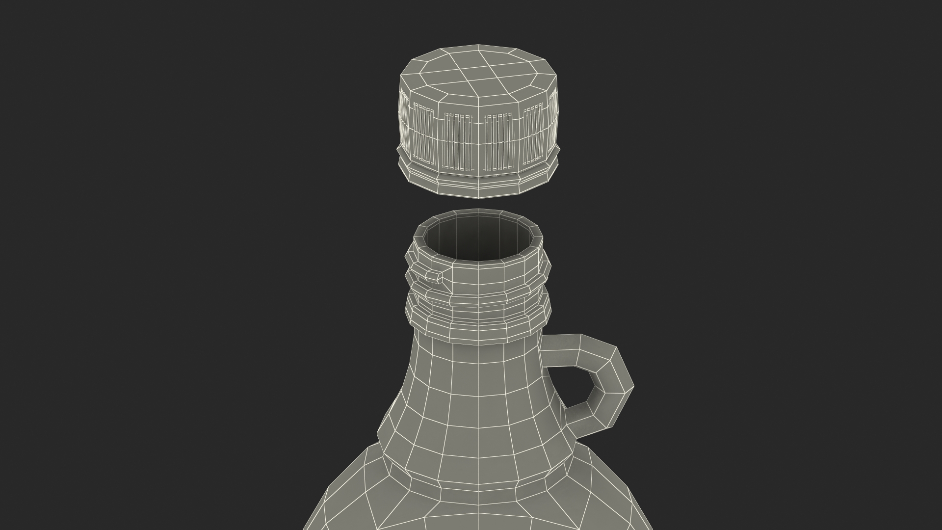 Organic Maple Syrup Glass Bottle 3D