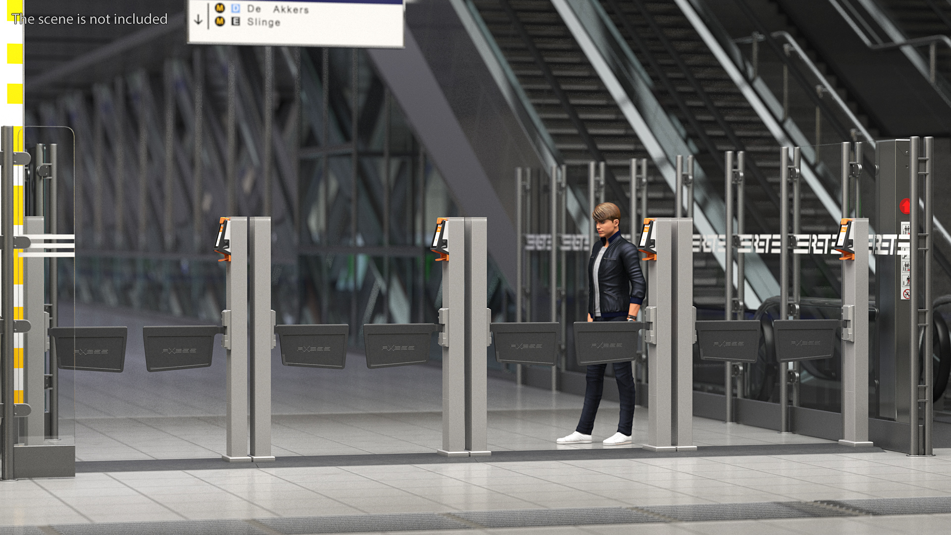3D Axess AX500 Smart Gate NG Flap Paddle ADA