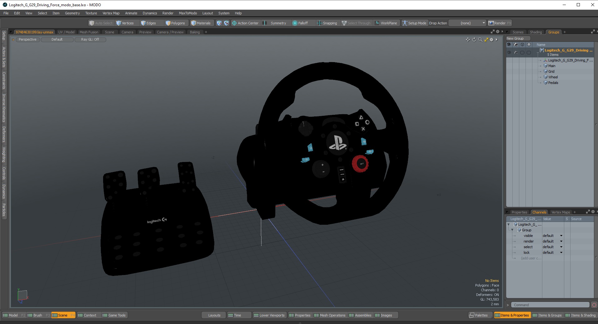 3D Logitech G G29 Driving Force model