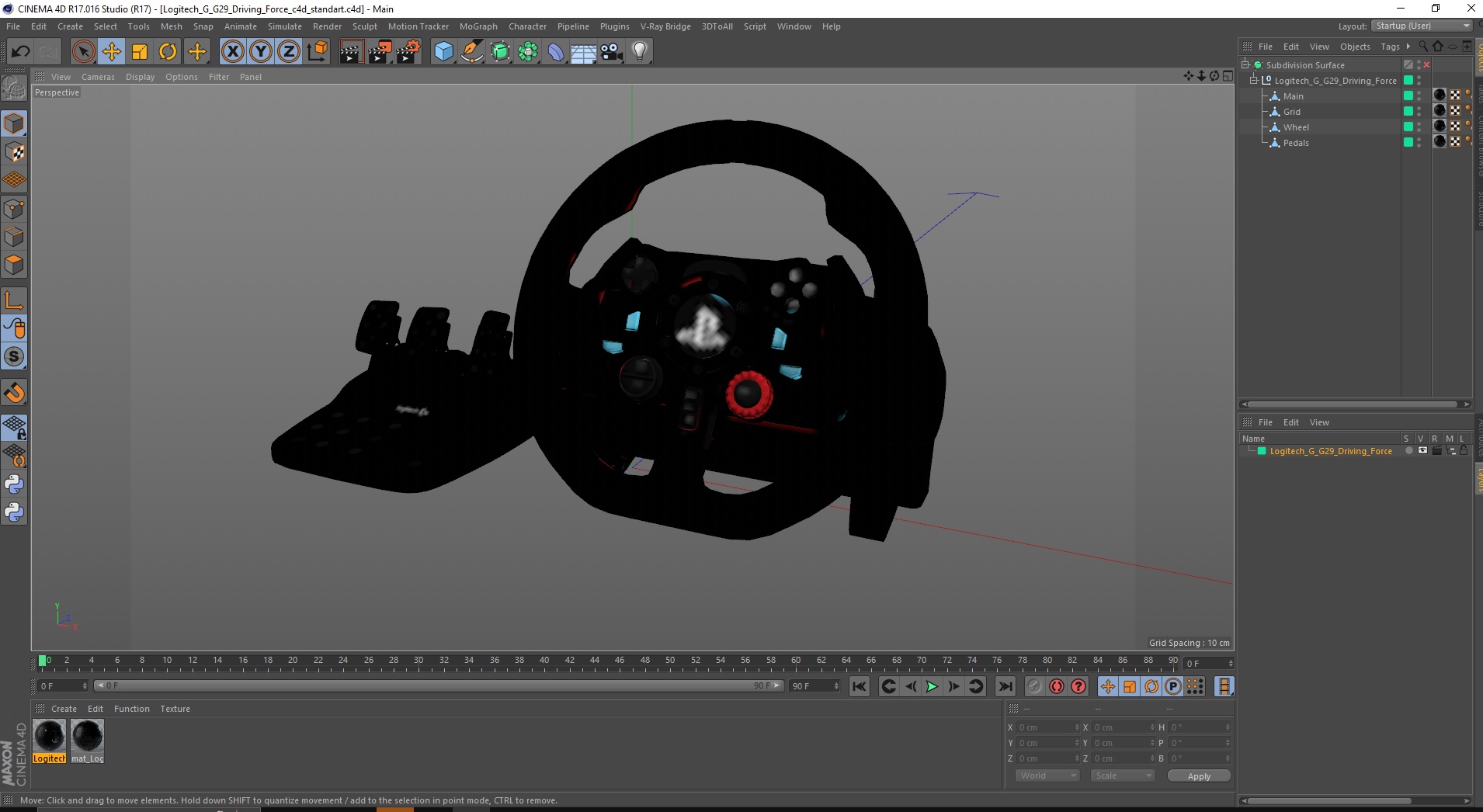 3D Logitech G G29 Driving Force model
