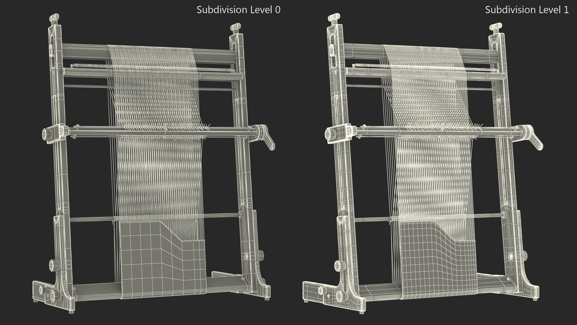 3D Arras Wooden Tapestry Loom